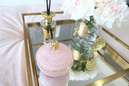 Geurkaars Art Deco rond - Pink Fragrance - Cote Noire