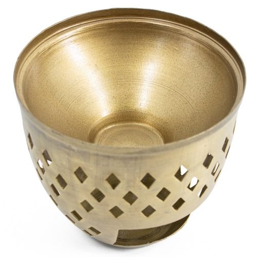 Waxwarmer 11x9cm GOUD metaal | waxbrander | geurbrander - hb5796