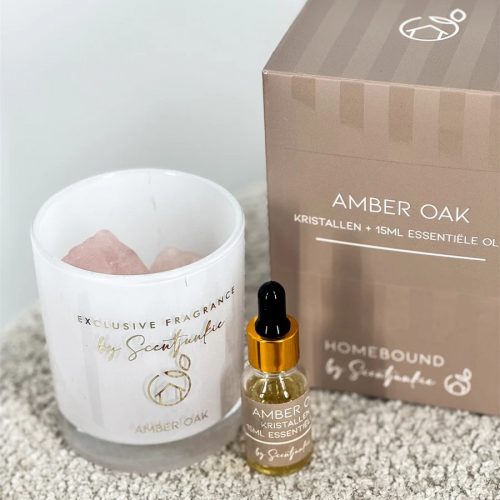 Geur kristallen Amber Oak met 15ml geurolie - interieurparfum - Scent Junkie