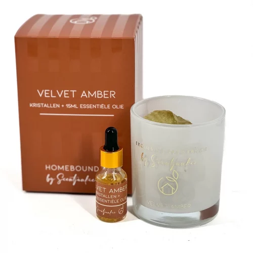 Geur kristallen Velvet Amber met 15ml geurolie - Scent Junkie